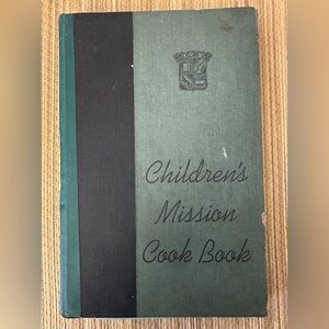 Childrens Mission Cook Book 1937 Hardcover Canton OH. Includes correction insert